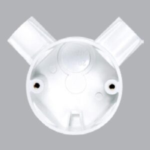 Hộp nối tròn 2 ngăn vuông có nắp ống luồn Cadivi CAE240/25/2A – Ø25mm